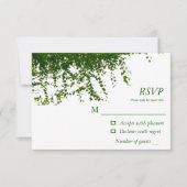 Hanging Ivy Greenery Wedding RSVP Karte (Vorderseite)