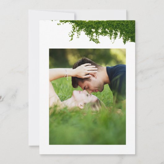 Hanging Ivy Greenery Wedding Save The Date (Rückseite)