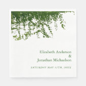 Hanging Ivy Greenery Wedding Serviette (Vorderseite)