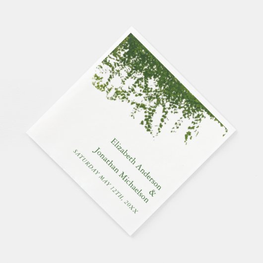 Hanging Ivy Greenery Wedding Serviette (Ecke)