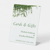 Hanging Ivy Greenery Wedding Sockelschild (Vorderseite)