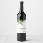 Hanging Ivy Greenery Wedding Weinetikett (Vorderseite)