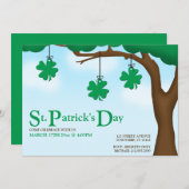 Hanging Kleeblatts - Einladungen zum St. Patrick's (Vorne/Hinten)