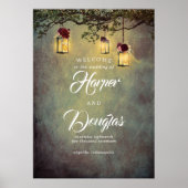 Hanging Lanterns Dreamy Wedding Willkommenszeichen Poster (Vorne)