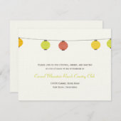 Hanging Lanterns Hochzeitsempfangskarte Begleitkarte (Vorne/Hinten)