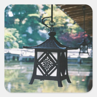 Hanging Lanterns Photography Quadratischer Aufkleber