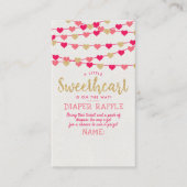 Hanging Liebe Herz Kleine Sweetheart Baby Dusche Begleitkarte (Vorderseite)