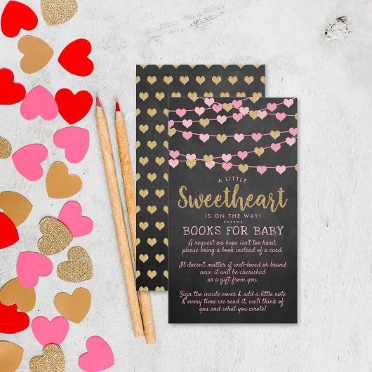 Hanging Liebe Herz Kleine Sweetheart Baby Dusche Begleitkarte
