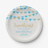Hanging Liebe Herz Kleine Sweetheart Baby Dusche Pappteller (Vorderseite)