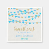 Hanging Liebe Herz Kleine Sweetheart Baby Dusche Serviette (Vorderseite)
