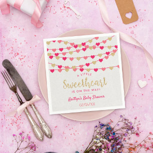Hanging Liebe Herz Kleine Sweetheart Baby Dusche Serviette