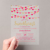 Hanging Liebe Herz Little Sweetheart Geburtstag Acryleinladungen (Insitu (Handheld))