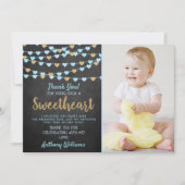 Hanging Liebe Herz Little Sweetheart Geburtstag Dankeskarte (Vorderseite)