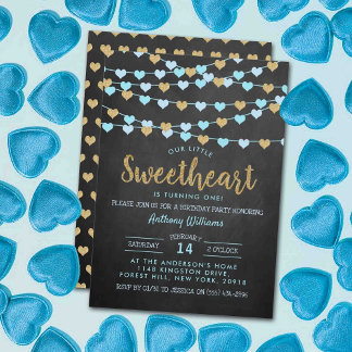 Hanging Liebe Herz Little Sweetheart Geburtstag Einladung