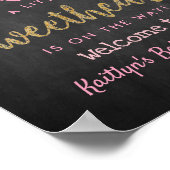 Hanging Liebe Herz Sweetheart Babydusche Willkomme Poster (Ecke)