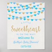 Hanging Liebe Herz Sweetheart Babydusche Willkomme Poster (Vorne)