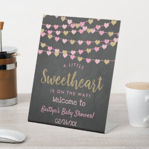 Hanging Liebe Herz Sweetheart Babydusche Willkomme Sockelschild