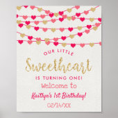 Hanging Liebe Herzlich Willkommen bei Sweetheart G Poster (Vorne)