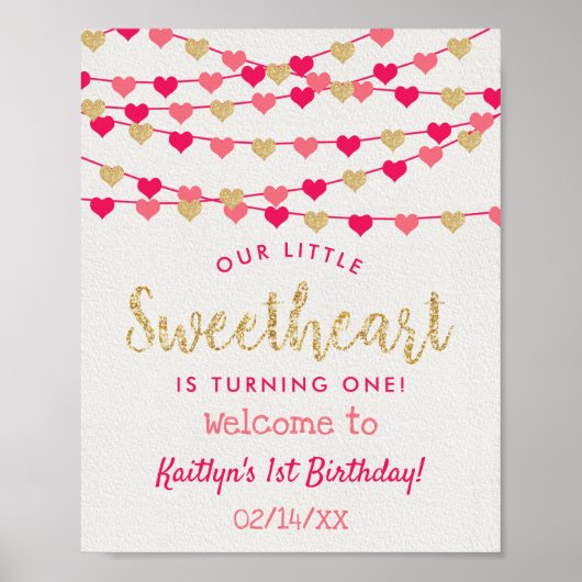 Hanging Liebe Herzlich Willkommen bei Sweetheart G Poster (Vorne)