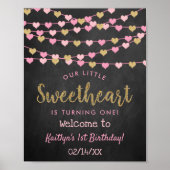 Hanging Liebe Herzlich Willkommen bei Sweetheart G Poster (Vorne)