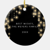 Hanging Lights Silvester Urlaub Keramik Ornament (Hinten)