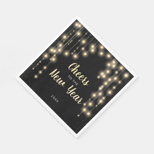 Hanging Lights Silvester Urlaub Serviette (Ecke)