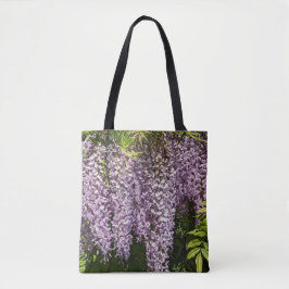 Hanging Lila Wisteria Floral Tasche