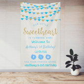 Hanging Love Hearts Sweetheart Birthday Welcome Banner