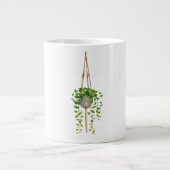Hanging Macrame Plant Holder Boho Mug Jumbo-Tasse (Vorderseite)