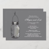 Hanging Mason Jar Engagement Party Einladung (Vorne/Hinten)