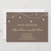 Hanging Mason Jars auf String of Lights STD Save The Date (Vorderseite)
