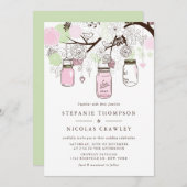 Hanging Mason Jars Wedding Einladung (Vorne/Hinten)