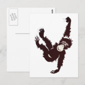 Hanging Monkey Postkarte (Vorne/Hinten)