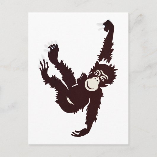 Hanging Monkey Postkarte (Vorderseite)