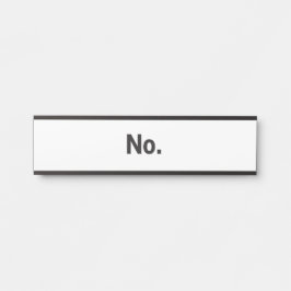 Hanging Name Plate: No. Türschild