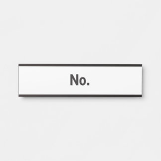 Hanging Name Plate: No. Türschild