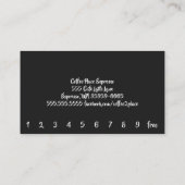 Hanging Note Word jenseits der Kaffee-Lochkarte Treuekarte (Rückseite)