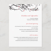 Hanging Origami Paper Cranes asiatische Hochzeitde Begleitkarte (Vorderseite)