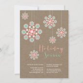 Hanging Ornaments Chic Holiday Soiree Party Einlad Einladung (Vorderseite)