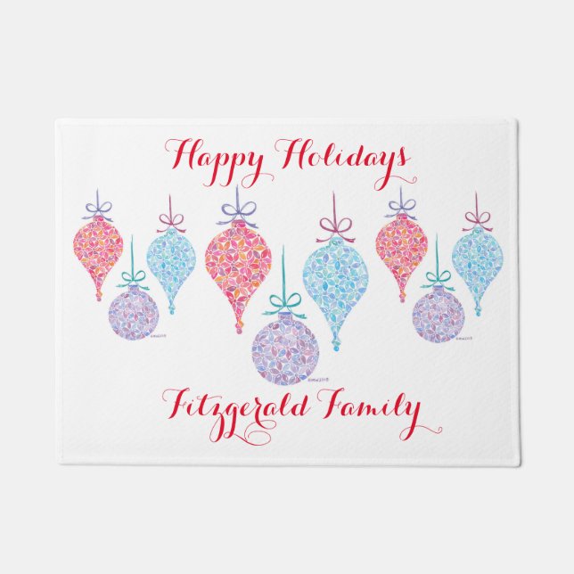 Hanging Ornaments Door Mat von Sue Weidlich Fußmatte (Vorderseite)