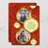 Hanging Ornaments Foto Einladung (Vorne/Hinten)