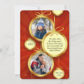 Hanging Ornaments Foto Einladung (Vorderseite)