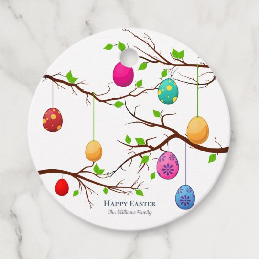 Hanging Ostereier, Frühlingszweige Geschenkanhänger (Vorderseite)
