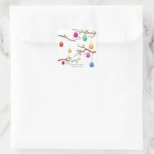 Hanging Ostereier, Frühlingszweige Quadratischer Aufkleber (Tasche)