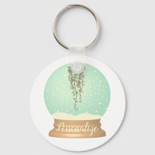 Hanging Pflanze Snowglobe Schlüsselanhänger