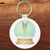 Hanging Pflanze Snowglobe Schlüsselanhänger (Vorderseite)