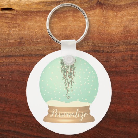 Hanging Pflanze Snowglobe Schlüsselanhänger (Vorderseite)