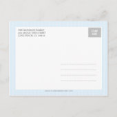 Hanging Pictures Birth Announcement - Baby Boy Ankündigungspostkarte (Rückseite)