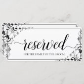 Hanging Reserved Sign | Chic Bouquet (Black & Gray (Vorne/Hinten)