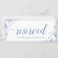 Hanging Reserved Sign | Chic Bouquet- Blue-Gray